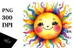 Simple Smiling Sun PNG Product Image 1