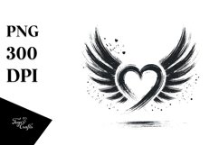 Simple Paintbrush Style Heart PNG Product Image 1