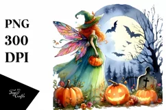 Vibrant Drawing Fairy | Sublimation | Clipart Product Image 1