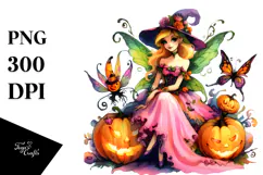Vibrant Drawing Fairy | Sublimation | Clipart Product Image 1