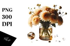 Colorful Chrysanthemum Jar Clipart Product Image 3