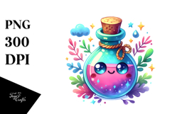 Vibrant Watercolor Funny Magic Potion, Cute Product Image 1