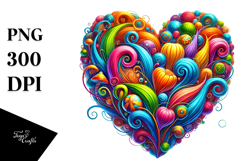 Vibrant Heart in the Style of Dr. Seuss Product Image 1