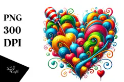 Vibrant Heart in the Style of Dr. Seuss Product Image 1