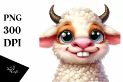 Funny Baby Bull Lamb Clipart Product Image 3