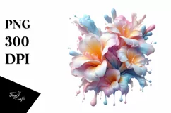Pastel Glossy Shiny Freesia | Sublimation | Clipart Product Image 3