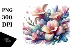 Pastel Glossy Shiny Freesia | Sublimation | Clipart Product Image 3
