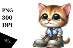 Expressive Baby Caricature Standing Up | Sublimation Clipart Product Image 1