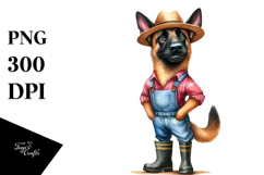 Watercolor Malinois Hat Rain Boots Product Image 1