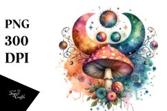 Magical Celestial Mushroom Watercolor Splash Product Image 3