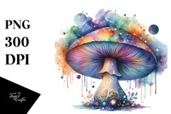 Magical Celestial Mushroom Watercolor Splash Product Image 3