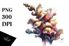 Glossy Snapdragon with Stained Ranunculus Clipart Product Image 1