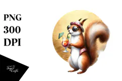 Funky Squirrel Painting, Transparent PNG Product Image 1
