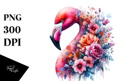 Colorful Flamingo Flowers| Sublimation | Clipart Product Image 3