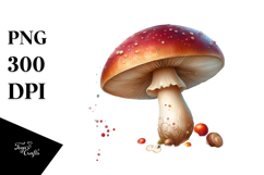 Glossy Mushroom Summer PNG Product Image 1