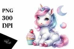 Cute Baby Unicorn Sculpture | Sublimation | Clipart Product Image 1
