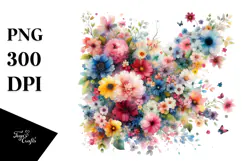 Colorful Flower Painting PNG Product Image 1