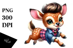 Cute Vibrant Baby Deer PNG Product Image 1