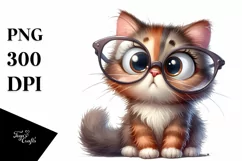 Sitting Cat with Confused Eyes | Sublimation | Clipart Product Image 3
