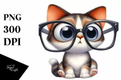 Confused Cat with es Cartoon Clip Art Product Image 3