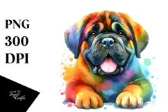 Cute Vibrant Mastiff Clipart Product Image 1