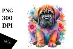 Cute Vibrant Mastiff Clipart Product Image 3