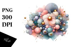 Pastel Glossy Shiny Cosmos | Sublimation | Clipart Product Image 3