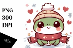 Baby Frog Christmas PNG Product Image 3