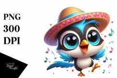 a Cute Colorful Baby Crow Dancing | Clipart Product Image 3