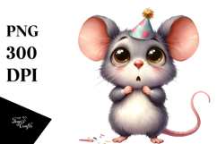 Baby Mouse with Party Hat Standing Up Product Image 1