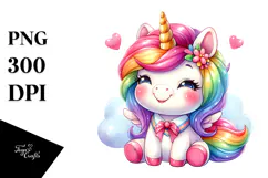 Cute Funny Unicorn PNG Product Image 1