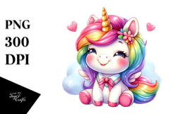 Cute Funny Unicorn PNG Product Image 1
