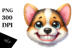 Watercolor Corgi Baby Goofy Smile Product Image 1