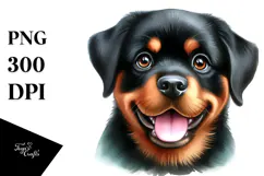 Cute Baby Rottweiler, Transparent PNG Product Image 1