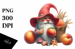 Beachwear Gnome with Peach, High-Res PNG Product Image 1