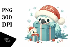Cute Baby Macaw Winter PNG Product Image 3