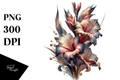 Artistic Gladiolus Watercolor Design Product Image 1