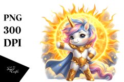 Cute Baby Unicorn as Hero | Sublimation Clipart Product Image 3