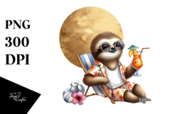 Happy Sloth Painting, Transparent PNG Product Image 1