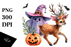 Cute Baby Elk Halloween Clipart Product Image 1