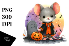 Cute Baby Mouse Halloween Sublimation Clipart Product Image 1