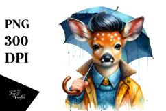 Cute Vibrant Baby Deer PNG Product Image 1