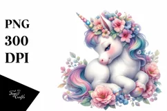Cute Baby Unicorn Rainbow | Sublimation | Clipart Product Image 3
