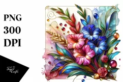 Watercolor Luxury Flower Splash Clipart Product Image 1