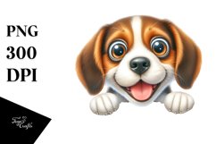 Crazy Furr Beagle Watercolor | Sublimation | Clipart Product Image 3
