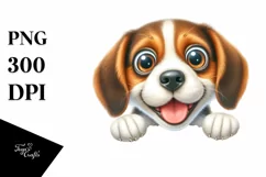 Crazy Furr Beagle Watercolor | Sublimation | Clipart Product Image 3