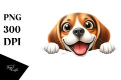 Crazy Furr Beagle Watercolor | Sublimation | Clipart Product Image 1