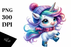 Vibrant Unicorn with Umbrella, Cute PNG Product Image 3
