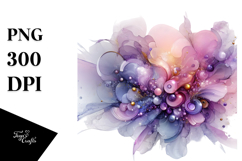 Glossy Pastel Violet Watercolor PNG Product Image 1
