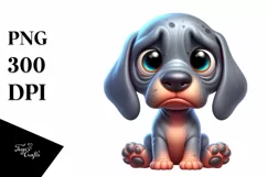 Colorful Baby Great Dane Cartoon | Sublimation | Clipart Product Image 1